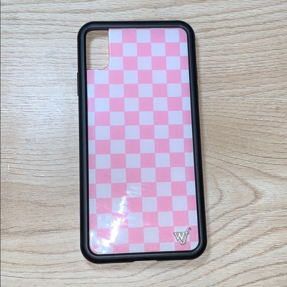 Pink Checkered Wildflower Case for XS MAX